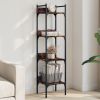 Bookshelf 4-Tier Smoked Oak 13.8"x11.8"x54.5" Engineered Wood