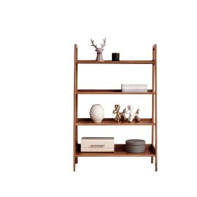 Qokori Modern Ladder Shelf Bookcase,Tall Small Bookshelf,4-Tier Book Shelf,Display Freestanding Open Storage Rack and Shelving