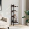 Bookshelf 4-Tier Smoked Oak 13.8"x11.8"x54.5" Engineered Wood