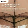 11x11 ft. Pop-Up Instant Gazebo, Outdoor Portable Steel 2-Tier Top Canopy/Tent with Netting and Carry Bag, Patio Umbrellas Tents