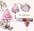 Painted Chinese Cloth Lantern Traditional Purple Flowers Home Garden Hanging Decorative Lampshade 14"