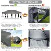 10x20 Pop Up Canopy With 6 Sidewall 10x10 Canopy Tent Camping Gazebo Parasol Canopies for Outdoor Furniture Garden Terrace Tents