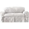 Damask Furniture Cover Loveseat - Box Cushion Adjustable Elastic Sofa Covers White Freight Free Slipcovers