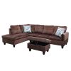 Chocolate Flannel Living Room Sofa