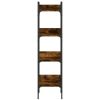 Bookshelf 4-Tier Smoked Oak 13.8"x11.8"x54.5" Engineered Wood