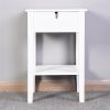 White Bathroom Floor-standing Storage Table with a Drawer