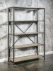 Antique Oak and Sandy Grey 5-Shelf Bookshelf