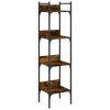 Bookshelf 4-Tier Smoked Oak 13.8"x11.8"x54.5" Engineered Wood