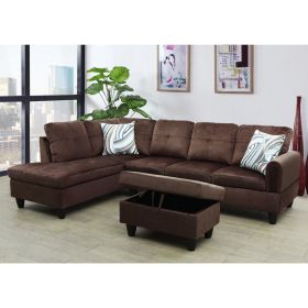 Chocolate Flannel Living Room Sofa