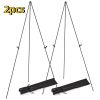 2 Pcs Balck Easel Stand for Sign 61 Inches, Portable Picture Stands for Display, Tripod Artist Easel for Painting, Floor Wedding Sign Stand