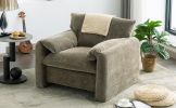 Modern Style Chenille Oversized Armchair Accent Chair Single Sofa Lounge Chair 38.6'' W for Living Room, Bedroom, Green