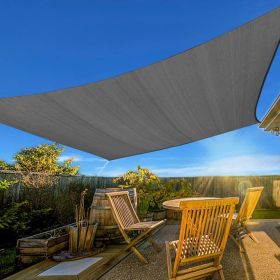 10' x 13' Sun Shade Sails Rectangle Canopy, Dark Grey UV Block Cover for Outdoor Patio Garden Yard