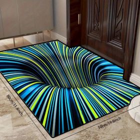 1pc, Illusion Floor Mat, Colourful 3D Swirl Illusion Rug, Abstract Geometric Non-Slip Area Rug For Living Room Mat, Bedroom Kitchen (size: 19.7"x31.5")