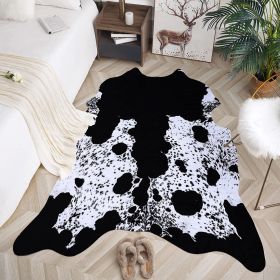 Cowhide Carpet Cow Print Rug American Style for Bedroom Living Room Cute Animal Printed Carpet Faux Cowhide Rugs for Home Decor (Color: LE1-7HI, size: 110x70cm 2.3x3.6 ft)