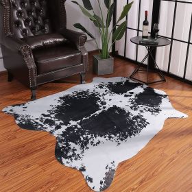 Cowhide Carpet Cow Print Rug American Style for Bedroom Living Room Cute Animal Printed Carpet Faux Cowhide Rugs for Home Decor (Color: LE1-16, size: 110x70cm 2.3x3.6 ft)