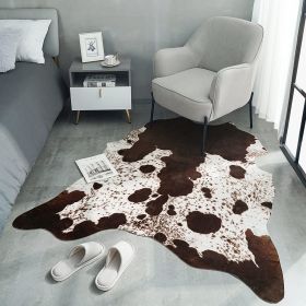 Cowhide Carpet Cow Print Rug American Style for Bedroom Living Room Cute Animal Printed Carpet Faux Cowhide Rugs for Home Decor (Color: LE1-7KF, size: 110x70cm 2.3x3.6 ft)