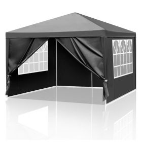 3x3/9m Garden Gazebos With 4/8 Sidewalls Folding UV Protection Party Tent For Outdoor Camping Picnic Waterproof Wedding Canopy (Color: 300x300x260cm)