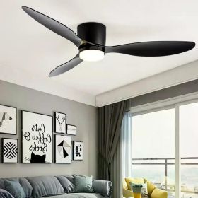 Low Floor Ceiling Fan with Led Light Remote Control Cooling Fans Lamp Design Ceiling Lamp Fan with White Wood Color FAN Blades (Wattage: 52 Inch, Blade Color: Grey Wood No light)