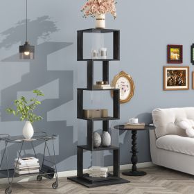 5 tier Rotating Bookshelf (Color: as Pic)