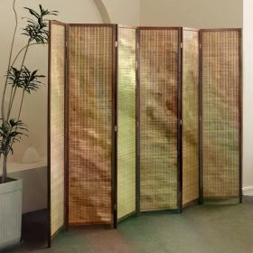 Room Divider Partition Bamboo Room Divider Screen for Room Separation Separator Home Decor Garden (Color: 6 Panel)