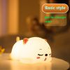 Baby Gift Touch Sensor Lamp Lovely Cat USB Rechargeable Silicone LED Night Light Bedroom Bedside Night Lamp with Remote for Kids