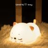 Baby Gift Touch Sensor Lamp Lovely Cat USB Rechargeable Silicone LED Night Light Bedroom Bedside Night Lamp with Remote for Kids