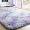 Grass Green Area Rug for Bedroom,4'X6',Fluffy Shag for Living Room,Furry Carpet for Kids Room,Shaggy Throw Rug for Nursery