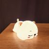 Baby Gift Touch Sensor Lamp Lovely Cat USB Rechargeable Silicone LED Night Light Bedroom Bedside Night Lamp with Remote for Kids