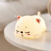 Baby Gift Touch Sensor Lamp Lovely Cat USB Rechargeable Silicone LED Night Light Bedroom Bedside Night Lamp with Remote for Kids