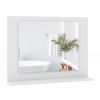 Rectangle Bathroom Mirror with Shelf 23.5 x 17.5 Inch and Wood Frame