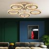 Modern Crystal Chandelier Ceiling Lamp Chrome Flush Mount Light Luminarias Dining Room Plafon Led HangingLamparas Lamps For Room