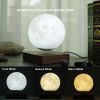 T30 Levitating Moon Lamp Night Light Floating 3D Printing LED Moon Lamp with Wooden Base and Magnetic with 3 Colors