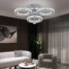 Modern Crystal Chandelier Ceiling Lamp Chrome Flush Mount Light Luminarias Dining Room Plafon Led HangingLamparas Lamps For Room