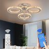 Modern Crystal Chandelier Ceiling Lamp Chrome Flush Mount Light Luminarias Dining Room Plafon Led HangingLamparas Lamps For Room