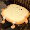 Unique Toast Bread Pillow Cushion Cute Face Kawaii Plush Toy Funny Plush Cushion for Office Dorm Bedroom Seat Plush Cushion